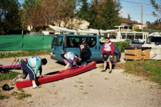 Les preparatifs avant la course.